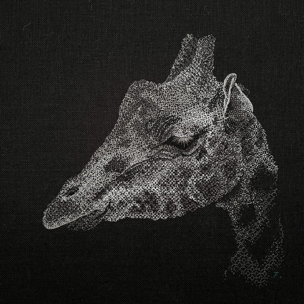 Shaded Blackwork Embroidery